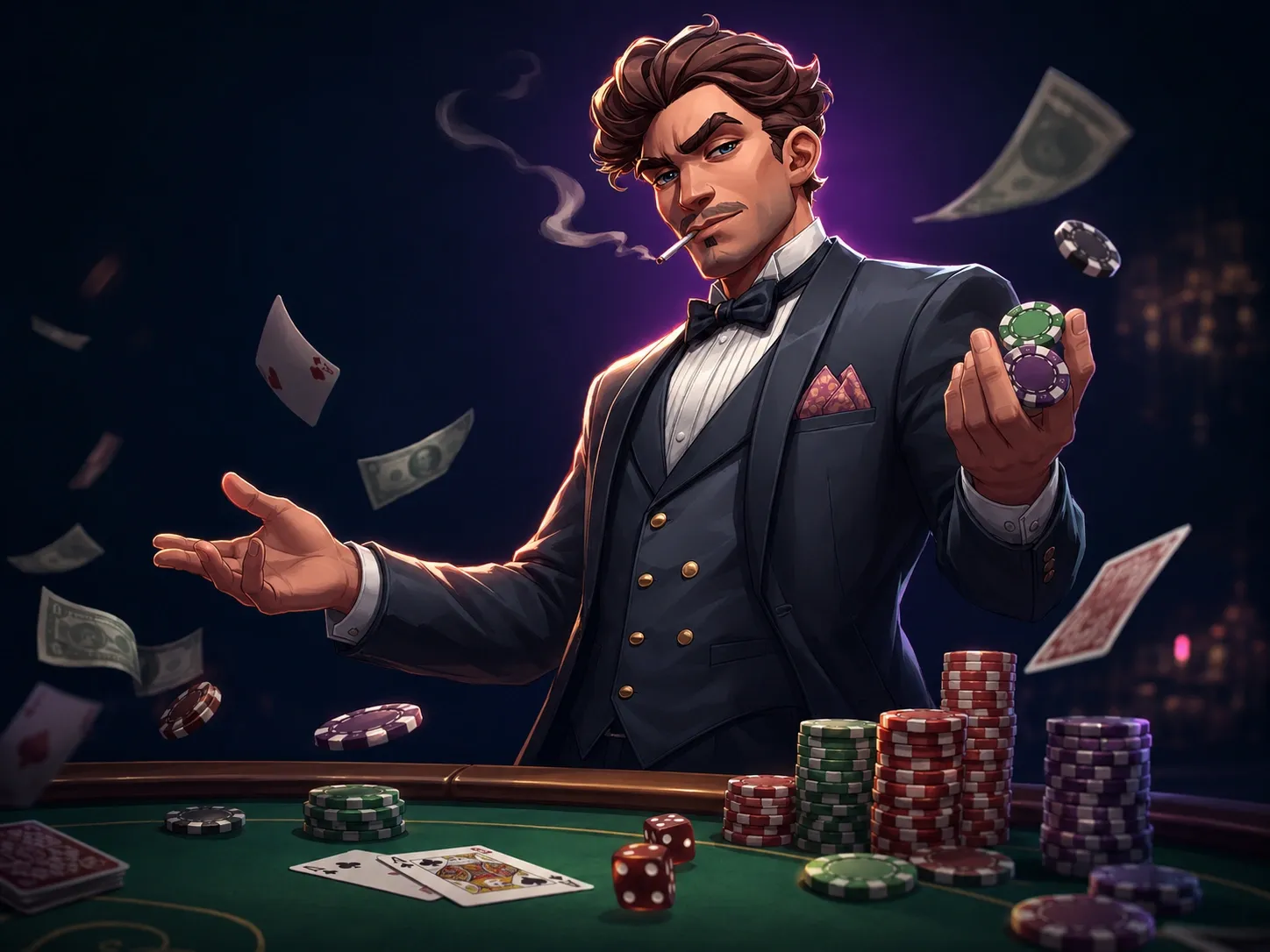 The confident gambler high stakes moment