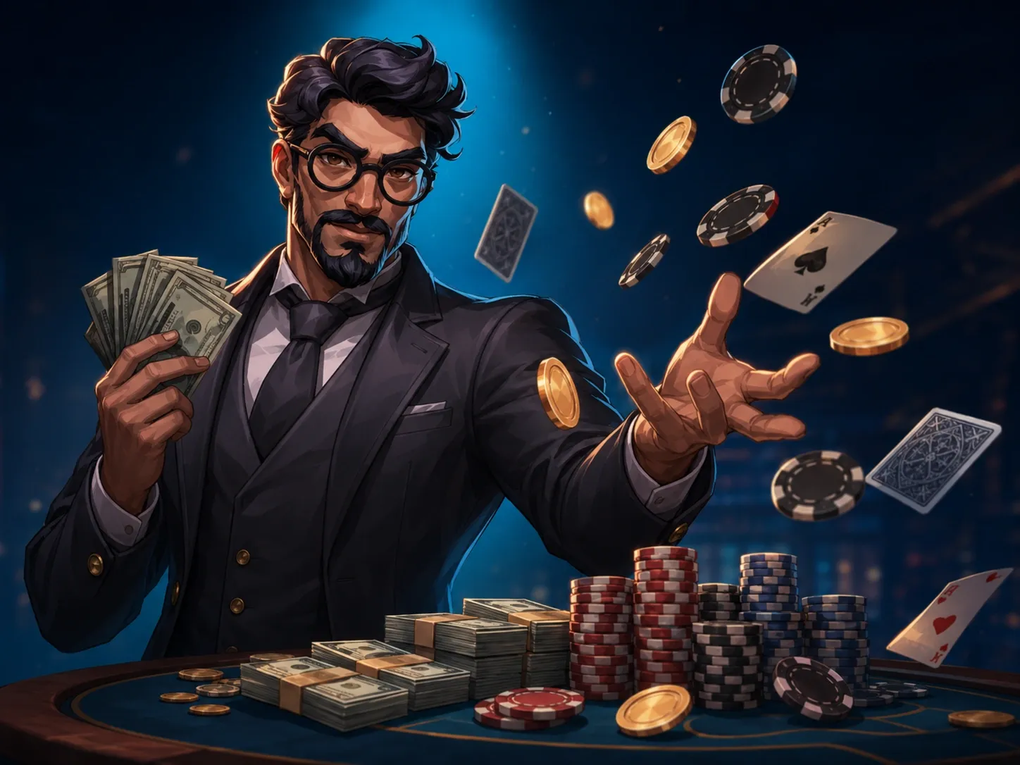 The confident gambler s high stakes moment